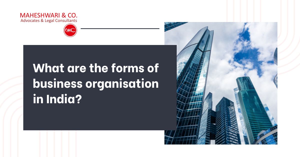 What are the forms of business organisation in India
