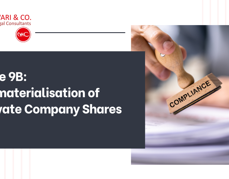 Rule 9B dematerialisation private company shares PAS-6 filing timeline compliance