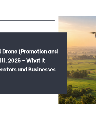 The Draft Civil Drone (Promotion and Regulation) Bill, 2025 – What It Means for Operators and Businesses in India